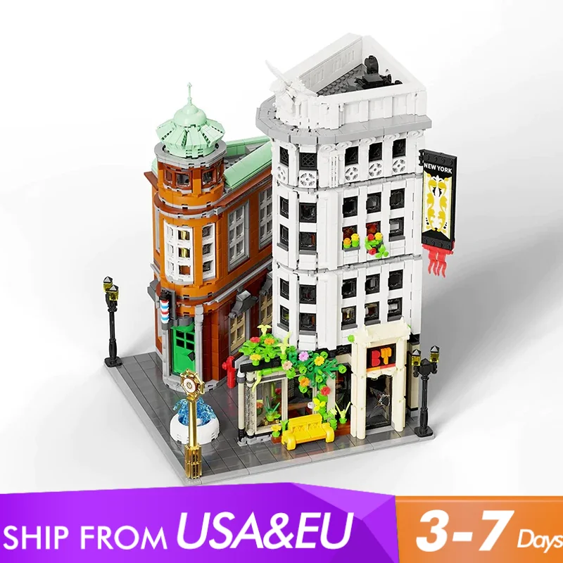 4500PCS Flatiron Building House Building Set, 12 Figure Città Appartamento Architettura Edifici modulari Blocchi Modello Kit Regalo