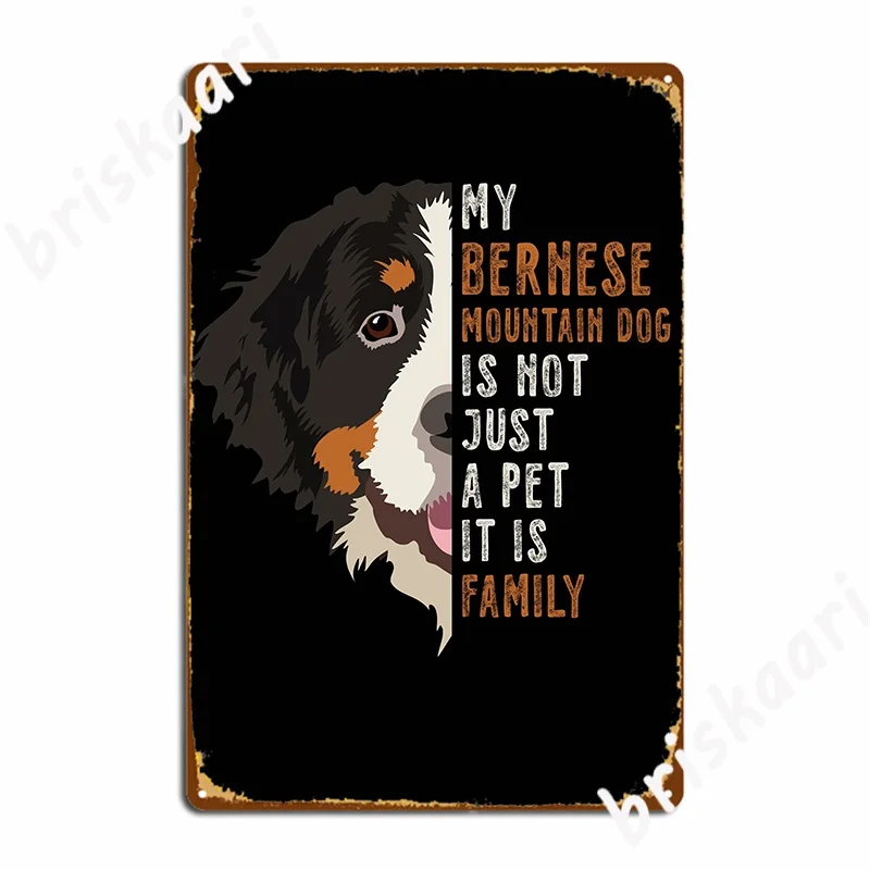 Bernese Mountain Dog Sennenhund Family Gift Metal Sign Wall Cave Plaques Mural Vintage Tin Sign Poster