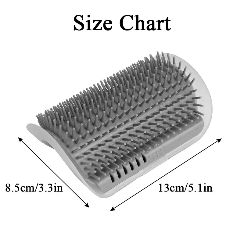 Cat Wall Brush Corner Cat Scratching Comb Brush Removes Pet Hairs Grooming For Cats Accessories Products Supplies Home Garden