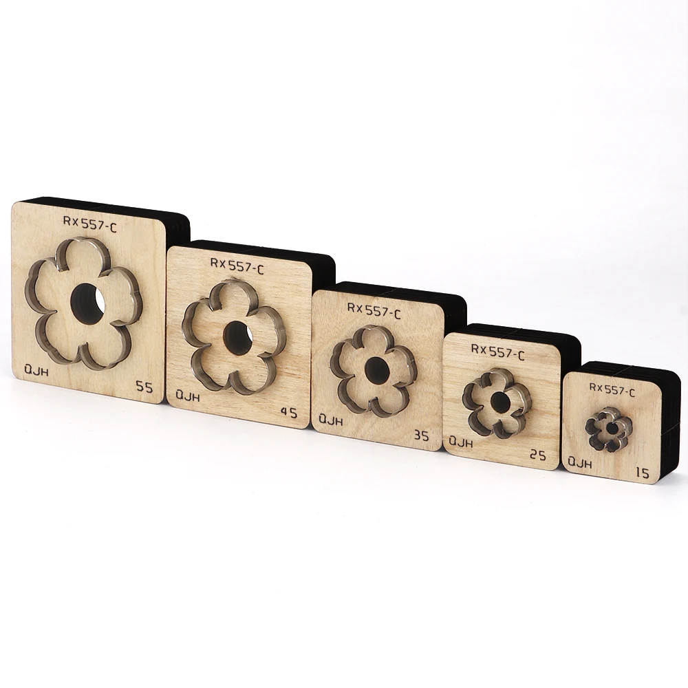 قطعة واحدة من قوالب القطع المصنوعة من الجلد الصناعي الدقيق - أداة قطع قوالب الزهور بخمسة بتلات، أداة حرفية حادة ومتينة لأعمال الجلد بنفسك #3