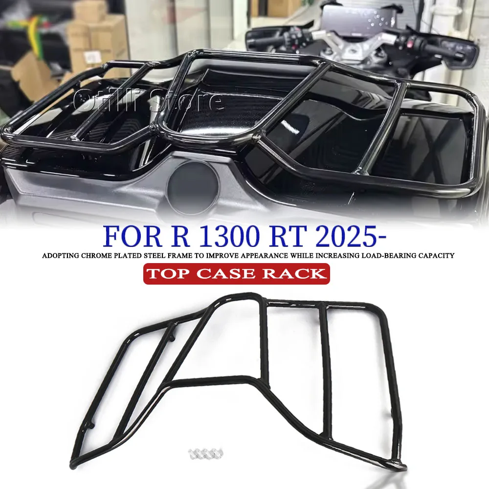 

Motorcycle Accessories Black CNC Aluminum Tour Pack Trunk Luggage Top Rack For BMW R1300RT R1300 RT R 1300 RT 1300RT 2025 2026