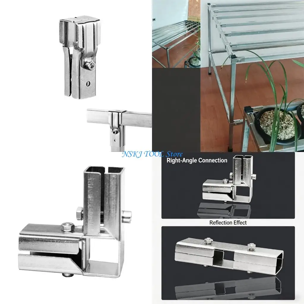 

L8RC Square Tube Connector Connection Fastener Fixed Joint 3 Way Elbow Pipe Fitting
