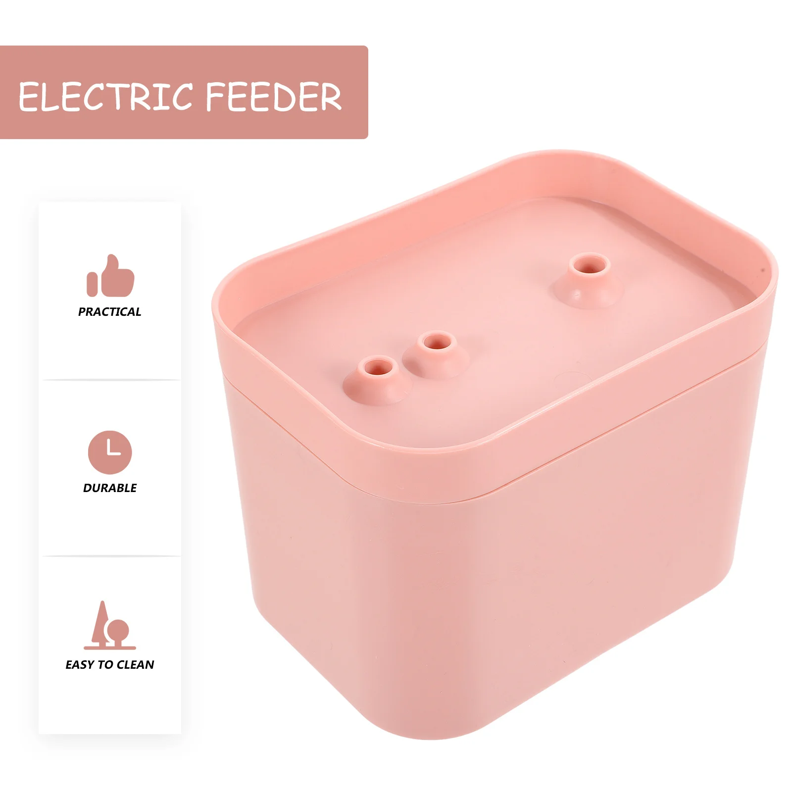 

Cat Water Fountain Automatic Circulation Drinking Fountain Pink Durable Safe Exquisite Detail Mute Pump Low Shape