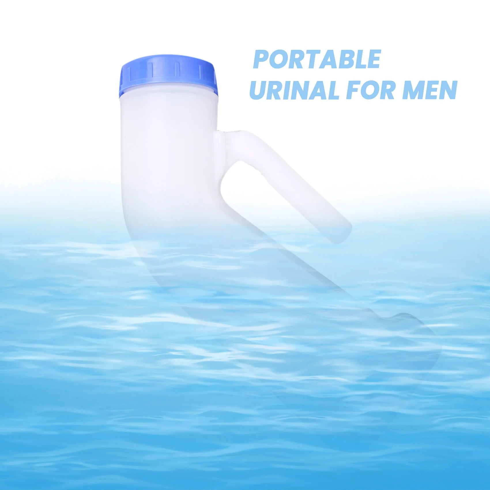 AEF5-2 Packs Unisex Spill Proof Urinal For Men And Women With Screw Lid Urinal Funnel For Travel Outdoor