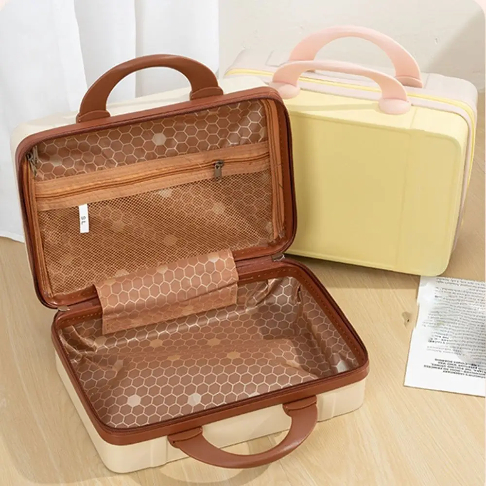 Mini valigia da viaggio da 14 pollici scatola cosmetica custodia per Organizer per bagagli a mano design con fascia elastica piccola custodia per