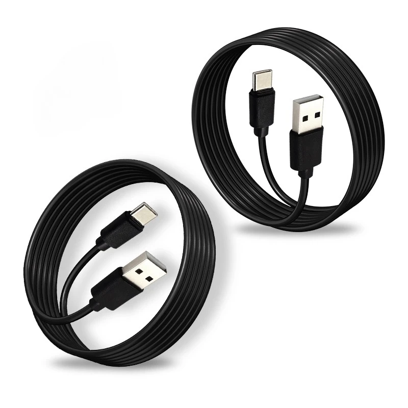 1PCS Black USB To Type-C Data Cable 1 Meter Suitable for Wireless Charging 2A Fast Charging USB To Type-C Mobile Data Cable