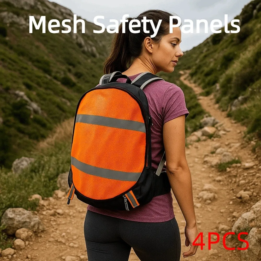 

4 шт./компл., сетчатые защитные панели высокой видимости, водостойкий предупреждающий чехол для палатки, рюкзака, дышащий, прочный