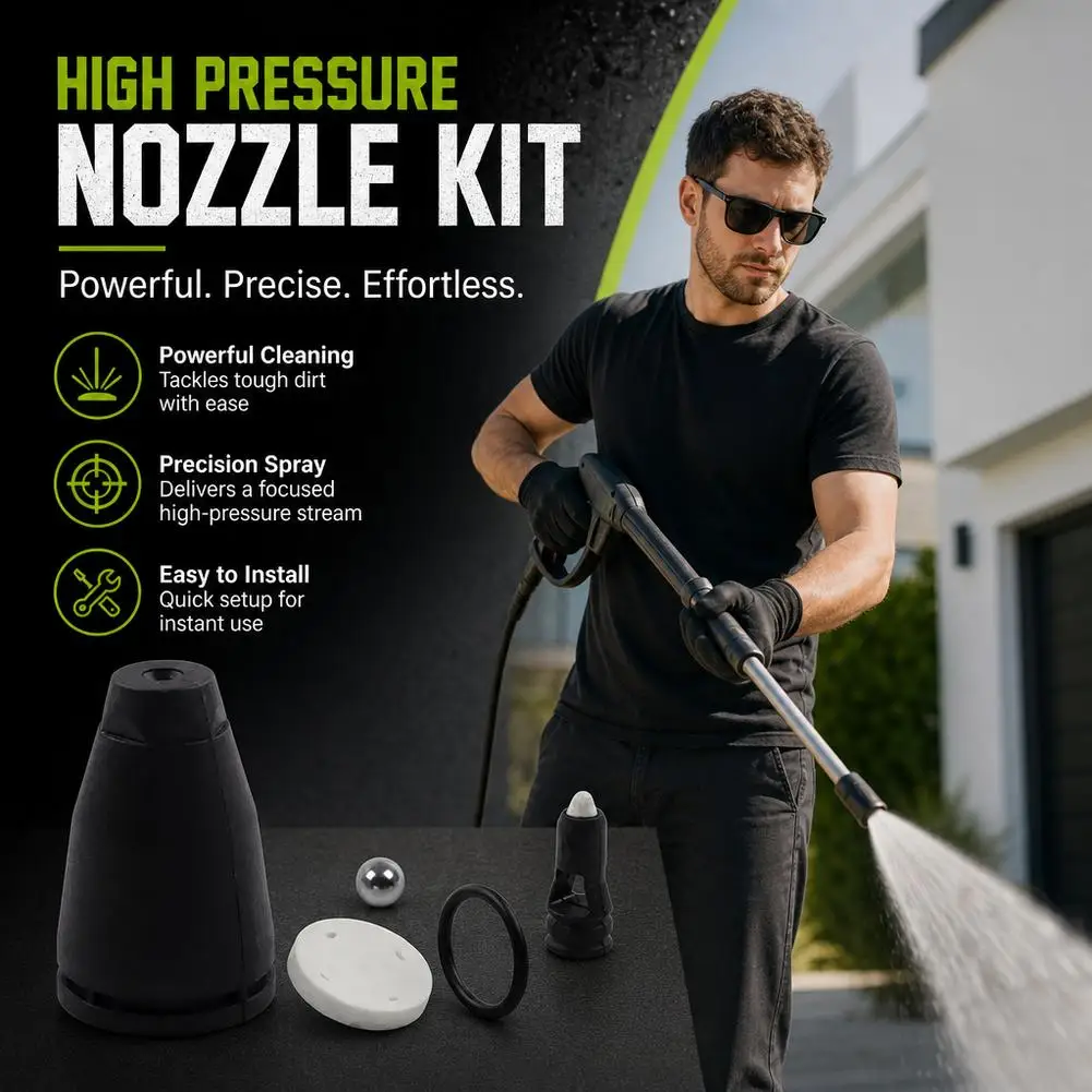 High Pressure Water Gun Metal Gun Barrel Rotating Nozzle Accessories Adjustable Direct Spray Car Wash Nozzle