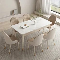 Nordic Minimalist Dining Table Rectangle Modern Home Kitchen Dining Table Luxury Design Mesas De Jantardecoration Accessories