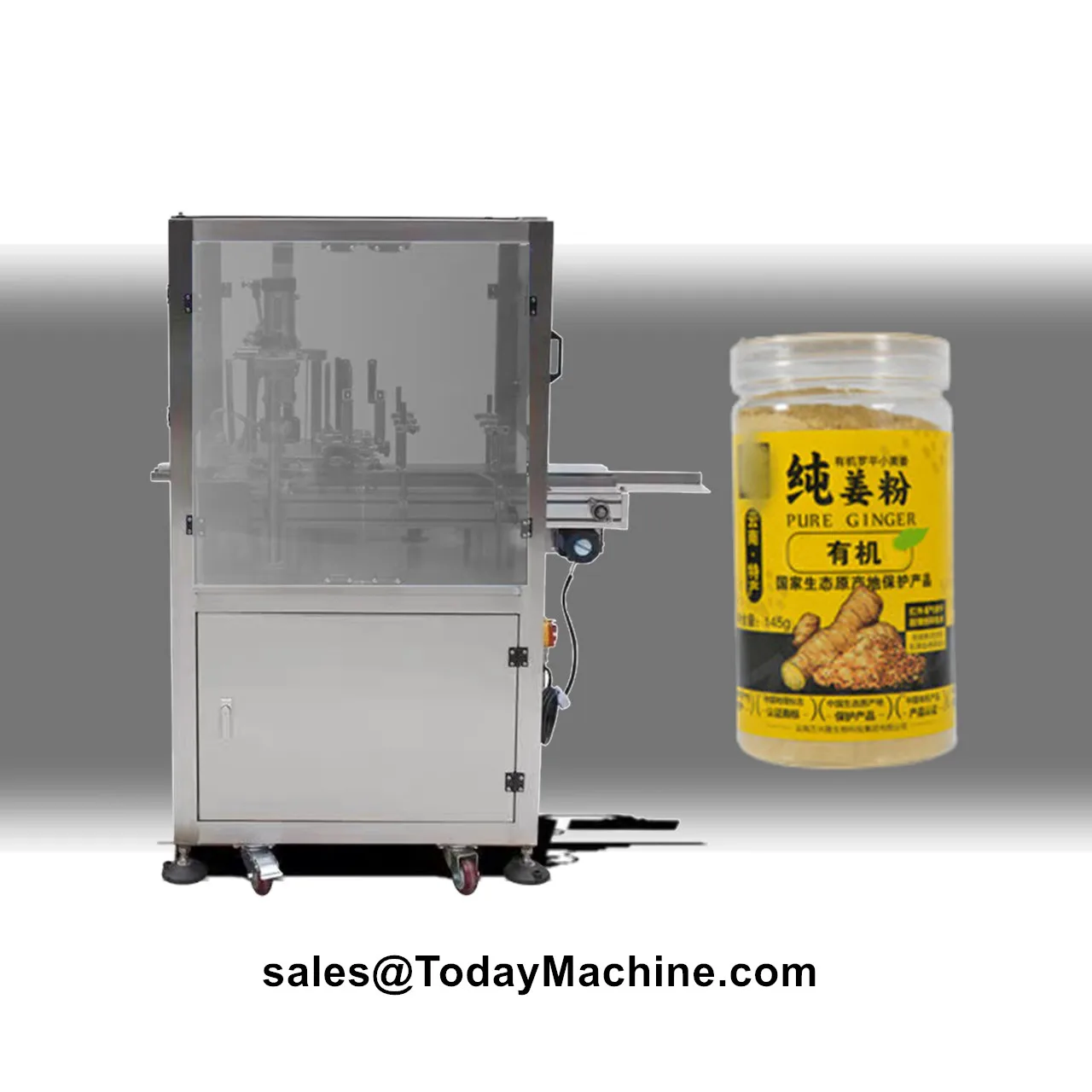 Máquina de llenado de botellas rotativa automática para especias, condimento en polvo