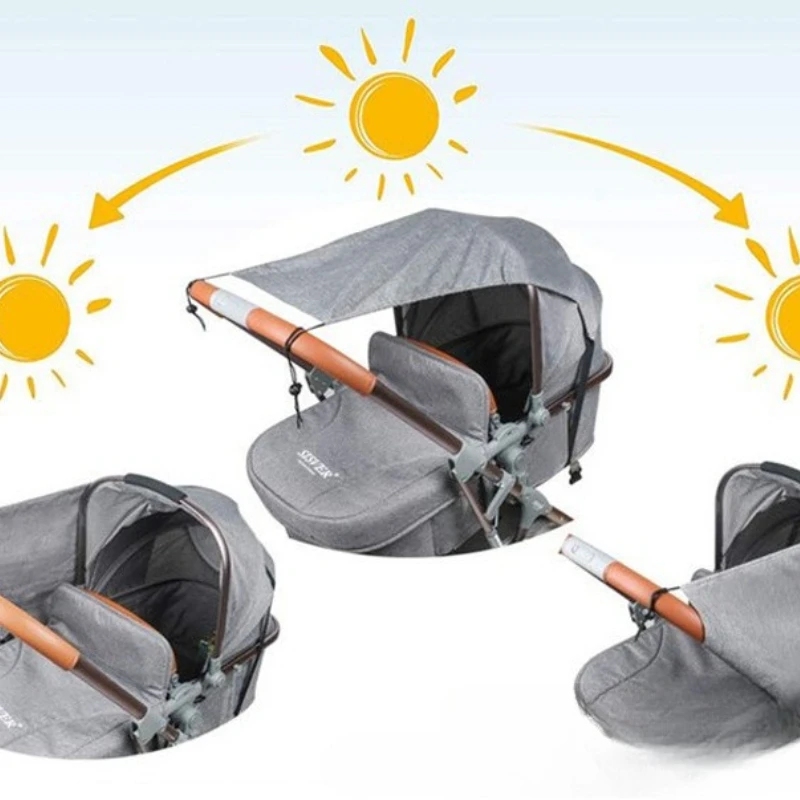 High Landscape Baby Stroller Sunshade Accessories UV Resistant Sunshade Cover Two-way Car Light Blocking Universal