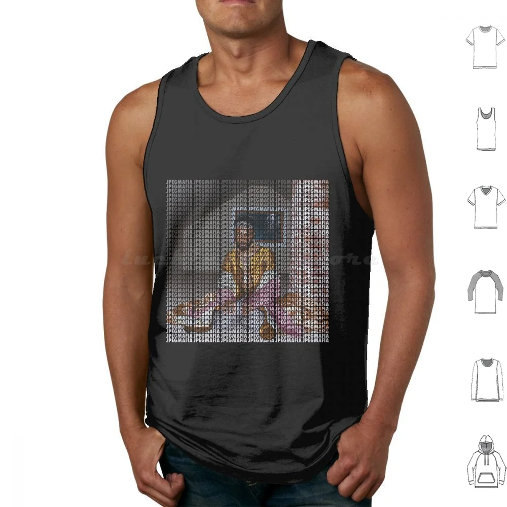 Jpegmafia ( All My Heroes Are ) Text Design Tank Tops Vest Sleeveless Jpegmafia Hip Hop Rap Cool Text Peggy Jpeg Mafia