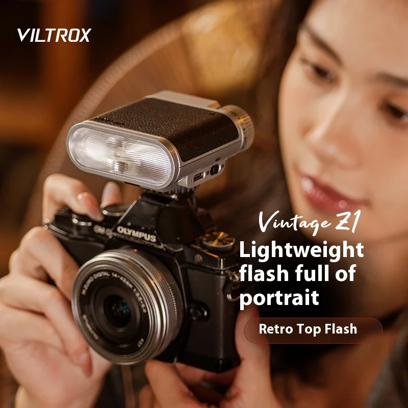 VILTROX Vintage Z1 Retro Camera Mini Portable Spark Lite Supplement Speedlight FlashLight 6500K Custom For Canon Nikon Sony