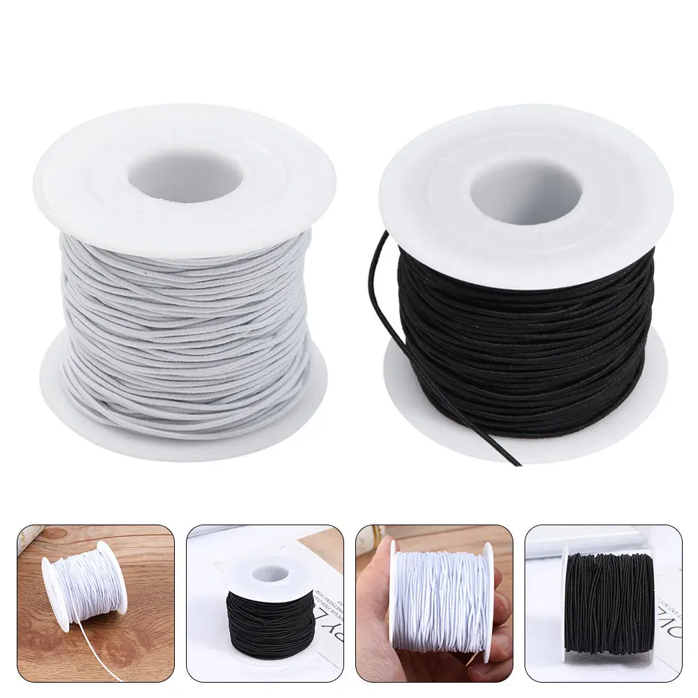 2 Rolls Elastic String Multi Functional Stretchy Jewelry Line DIY Bracelet Making Thread Bracelet Supply Elastic Jewelry Line