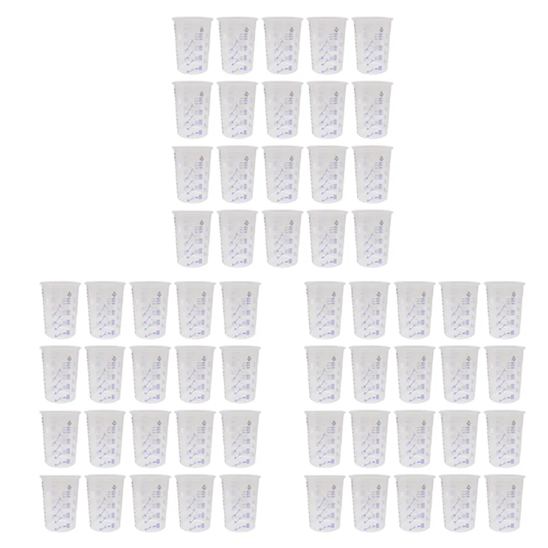 

60Pcs Plastic Disposable Paint Mixing Cup Measurements Cups For Resin Epoxy Pour 600ML-A68E