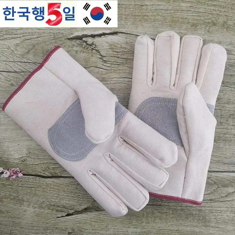 Canvas Gloves Wear-resistant Welder Maintenance Canvas Gloves Double Thickened Protective Labor Protection Gloves