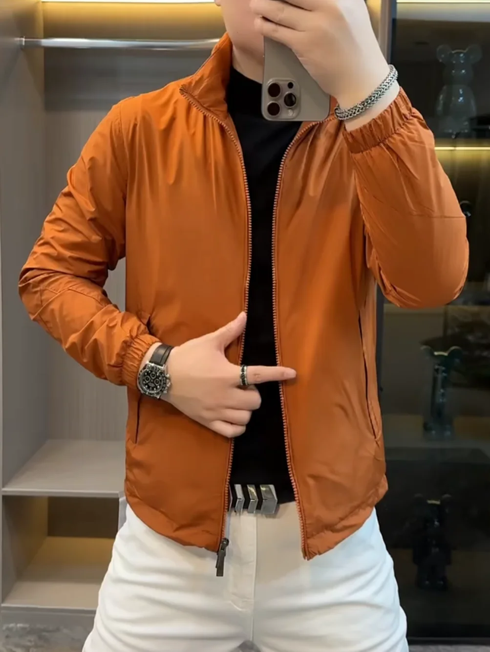 Spring Summer New Arrival Stand Collar Jacket Luxury Elegant Personality High Fashion Cool Trendy European Style Versatile Yo...