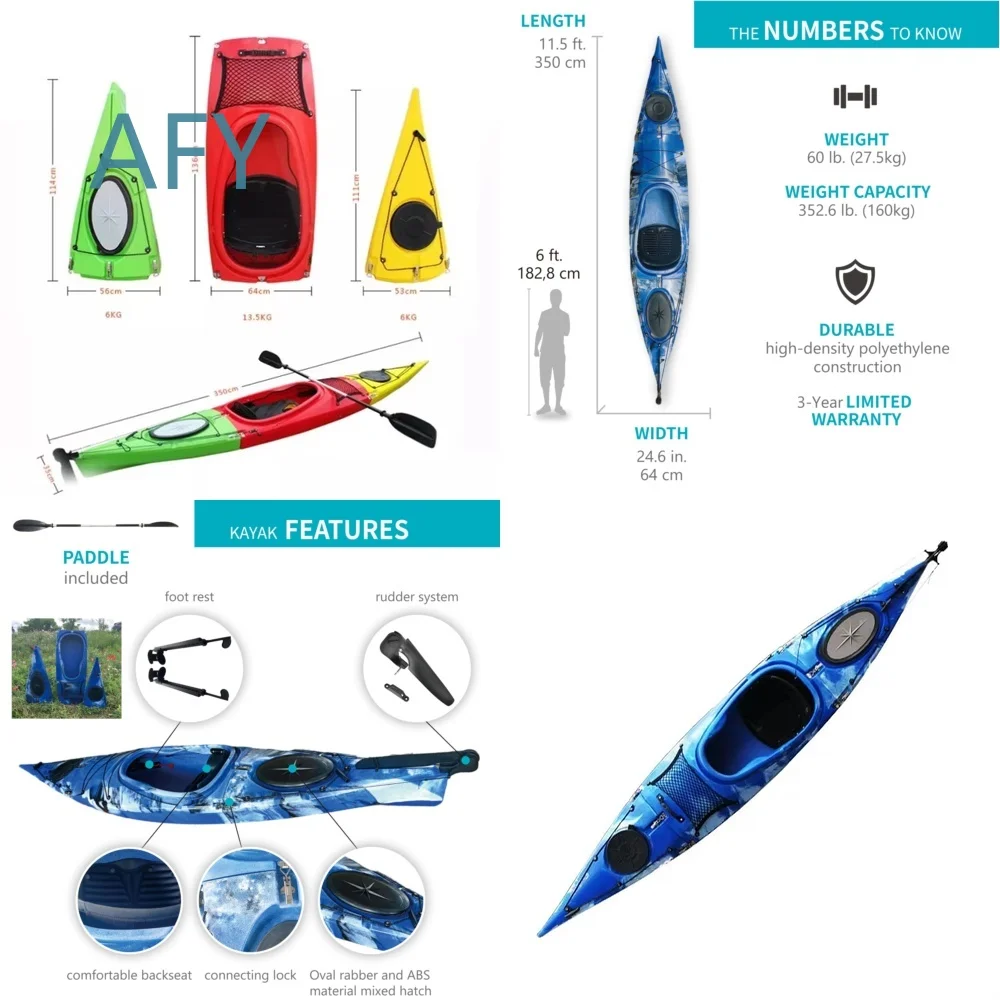 Single Seat 12 Foot 3.5 Meter Modular Sea KayakforeginnersandTouringEnthusiastsLightweightInflatableKayak forOceanPay a deposit