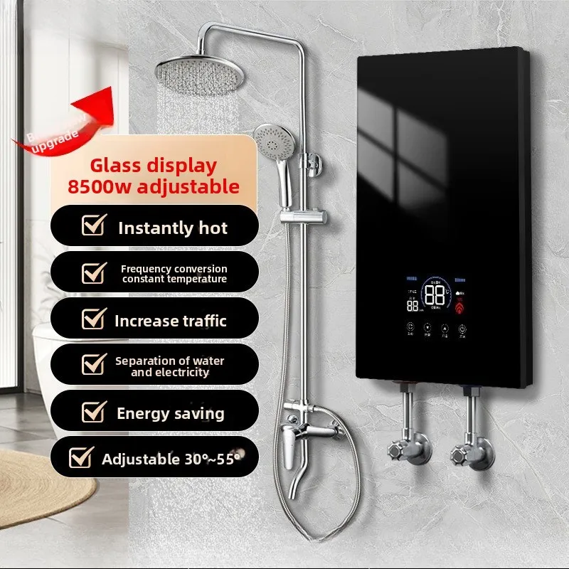 Instant Thermostatic Electric Water Heater, Quick Heating Mini Bath Heater for Home & Rental