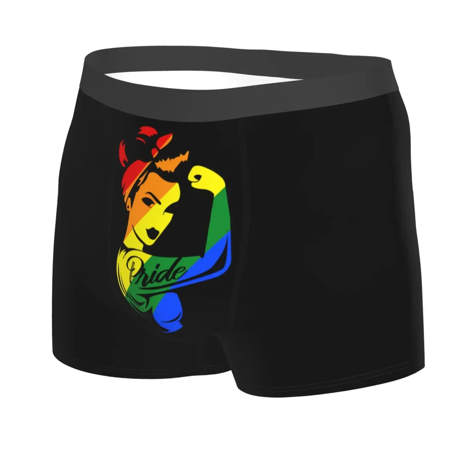 Rainbow Pride Men Printed Boxer Briefs Underwear Highly Breathable Boxer Shorts Panties Breathable Underpants For Homme