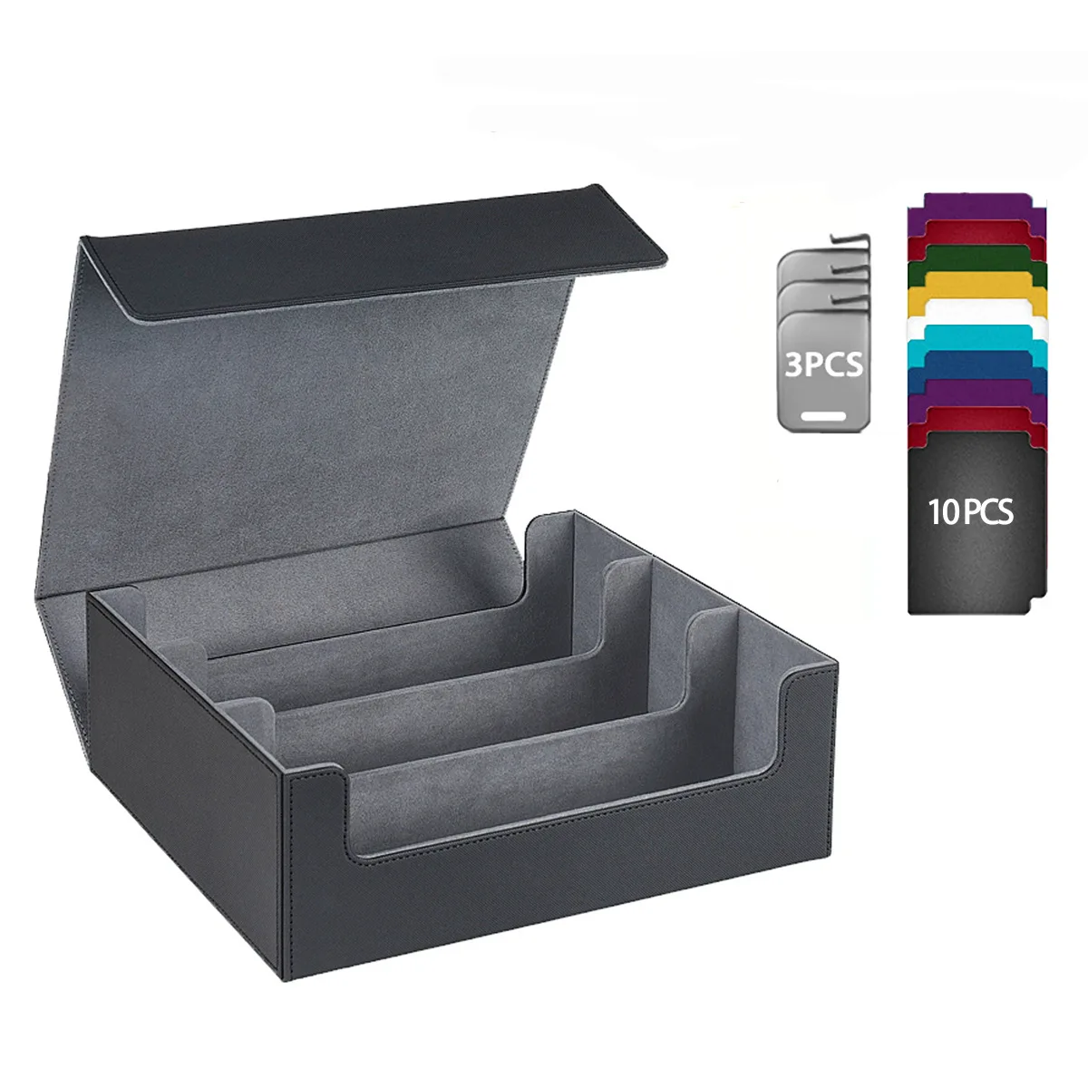 

Boutique 1800 Pu Leather Magnetic Closed Card Case Box With 10 Partitions 3 Buckles Gonggi Board Games None K3 Pu Leather Board
