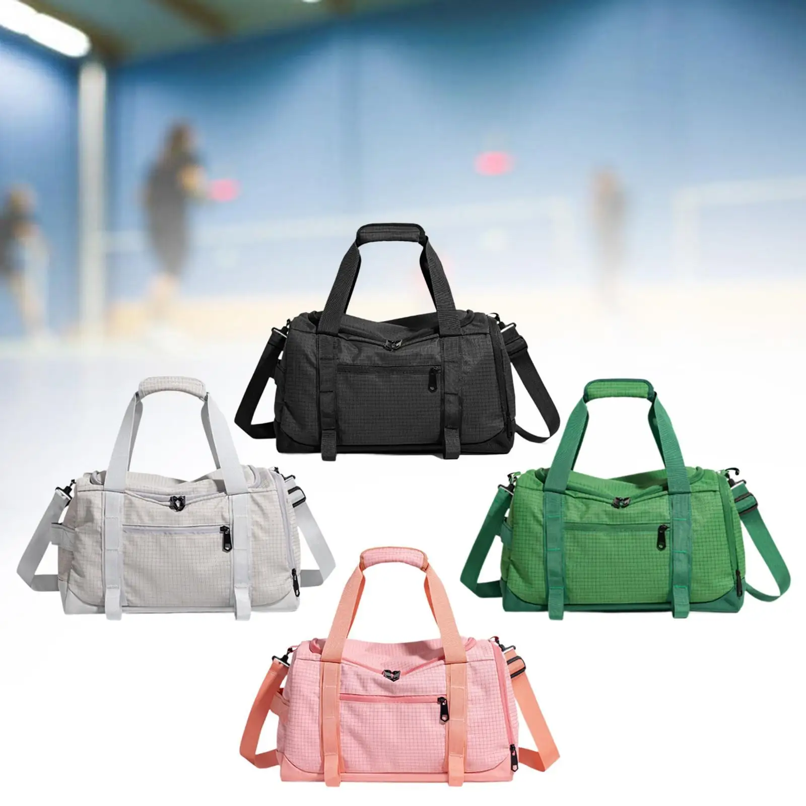 

Gym Bag Fitness with Shoe Compartment Easy to Carry Tote Water Resistance Sports Travel Bag for Gym Swimming Fishing Yoga Men