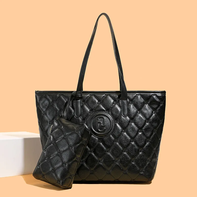 

Сумка на плечо большой вместимости, ранняя осень 2024, новая повседневная простая сумка-тоут для работы, пригородная сумка подмышками