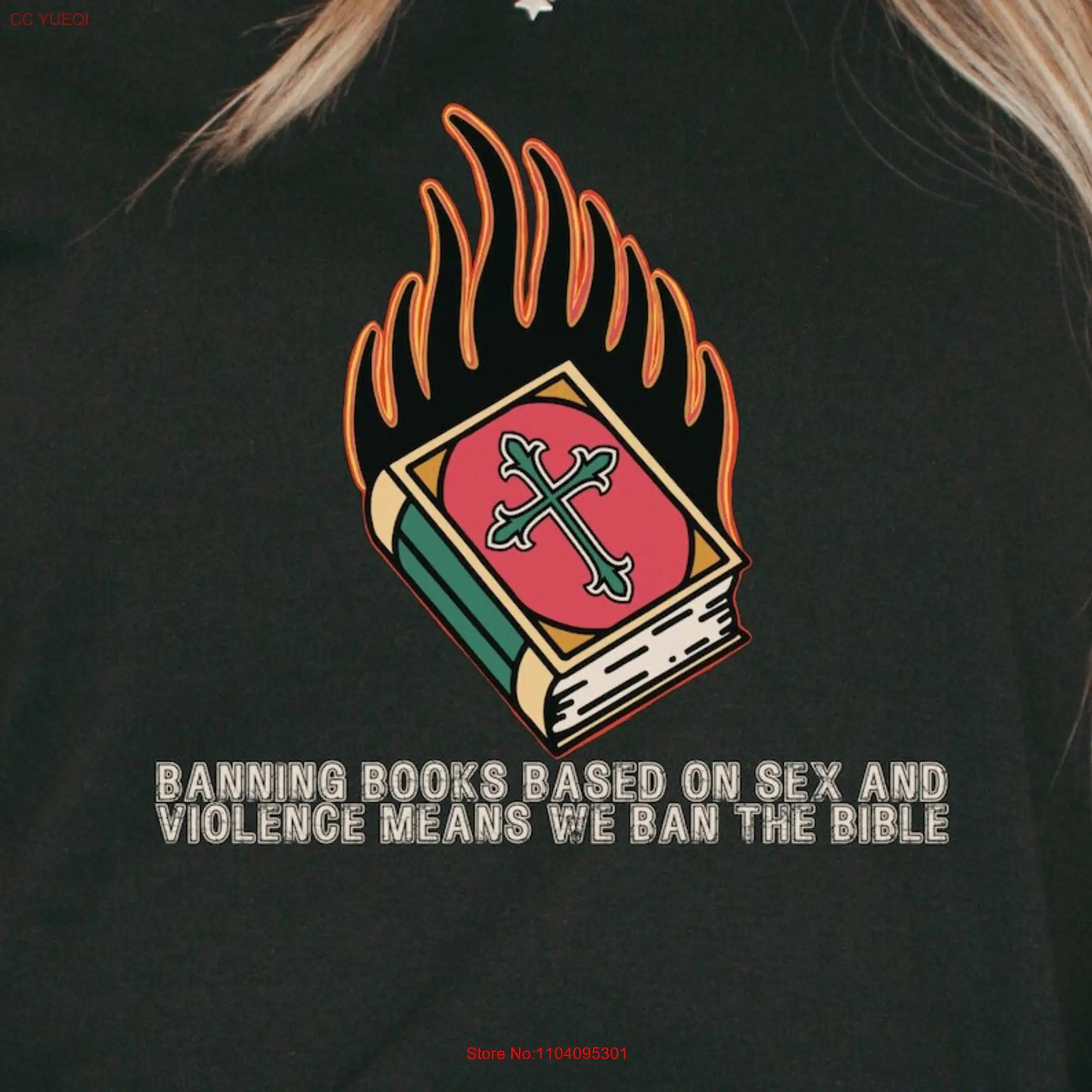 Banned Books T Shirt Separation of Church and State Book Ban Nerd Read Social Justice long or short sleeves