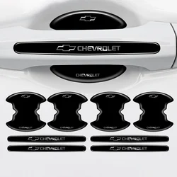 Porta do carro Handle adesivos de proteção para Chevrolet, Cruze, Malibu, vela, faísca, Captiva, equinócio, Trax, Tracker, Lova, 4, 8pcs