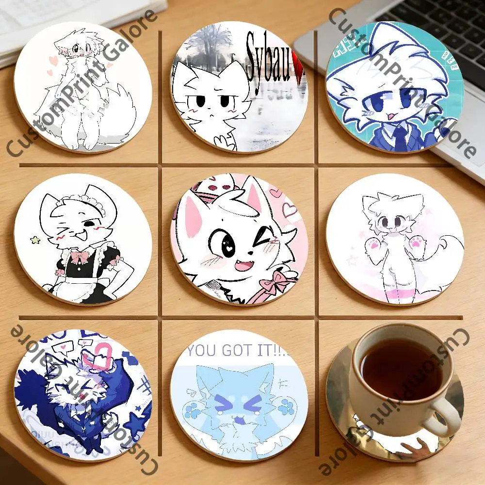 

B-Boykisser Eco-Friendly Pine Coasters HD Print Design Non-Slip, Heat-Resistant Table Protection