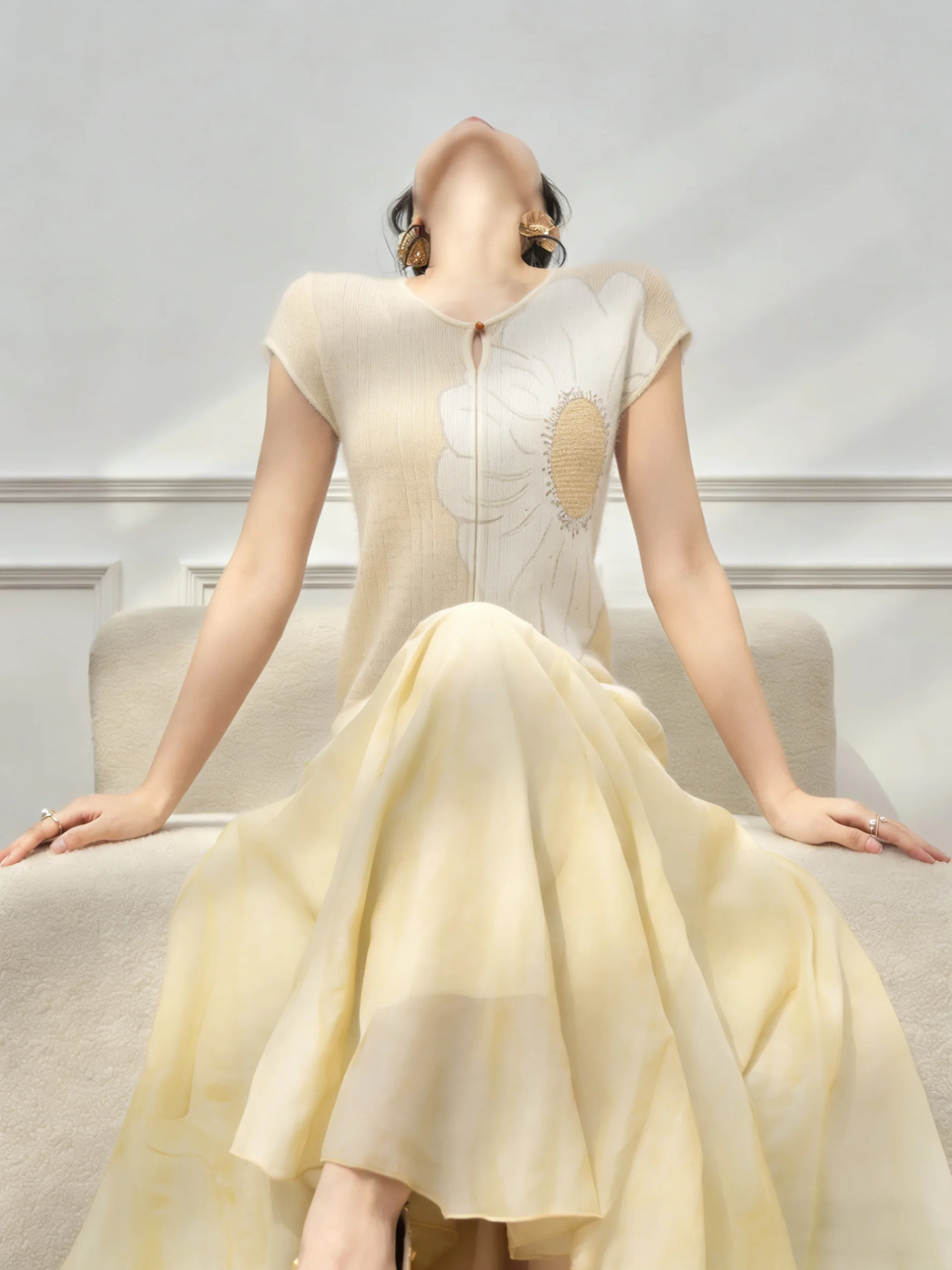 

New Chinese Style Printed Thin Short Sleeve Top And Half Skirt Set Women's Summer 2026 New Fashion Loose Fit Casual Wear