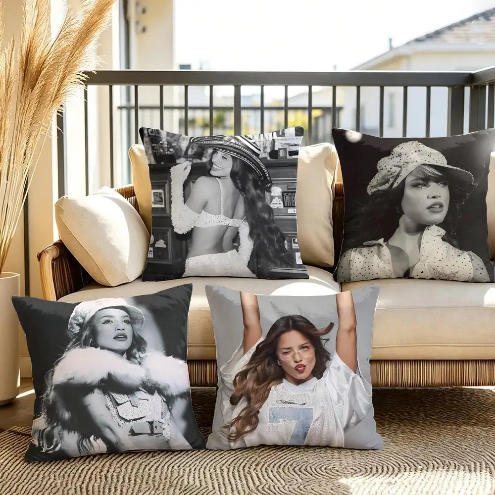 Singer E-Emilia Mernes Cushion Cover Soft Short Plush Throw Pillow Cover Decorative Cushion Case for Sofa Bedroom Home Decor