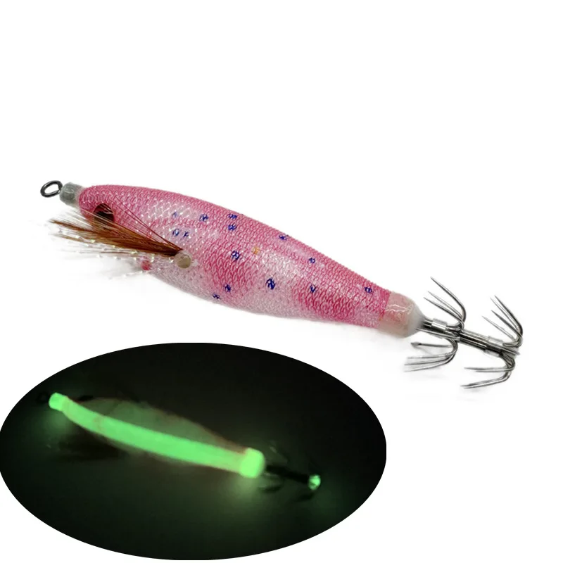 

6g Glowing Horizontal Squid Trolling Lure Floating Jig Jigging Fishing Lure Artificial Perfect for Trolling Salmon Tuna Sailfish