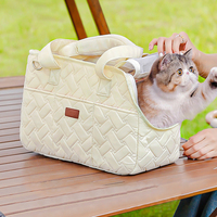 Pet cat carrying bag Escape free portable multi-function pet bag Large capacity breathable cross-body bag portable soft bag zwq