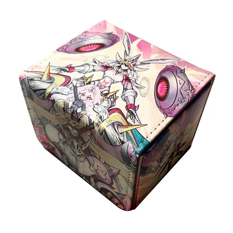 100+ PU Anime Cards Storage Box Deck Board Game TCG Cards Box Protector Bag for MGT/Pkm/Yu-gi-oh/Trading Card Collecting Game