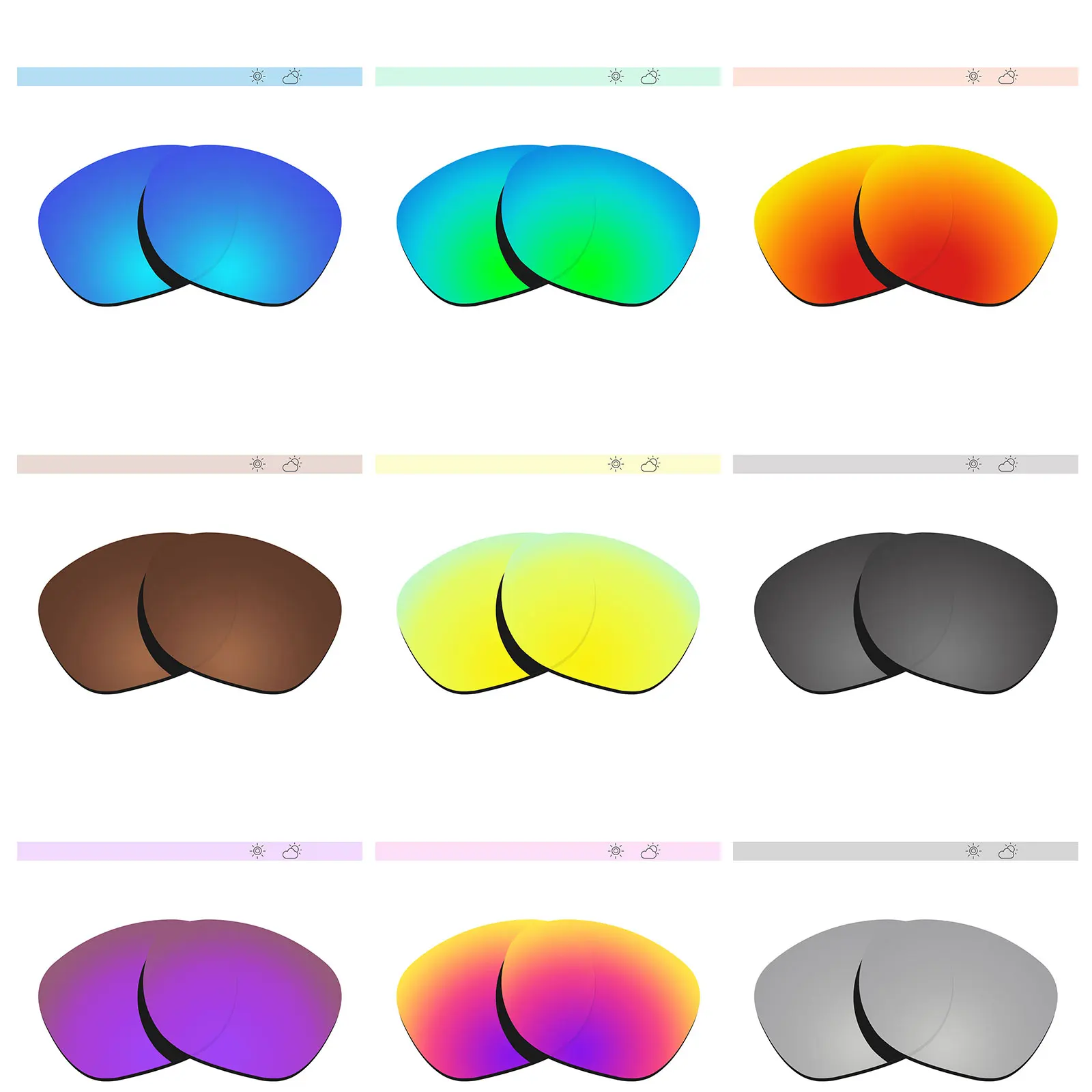 Glintbay Polarized Replacement Sunglasses Lenses for Burberry BE4316F 57mm -Multiple Options (Only lenses)