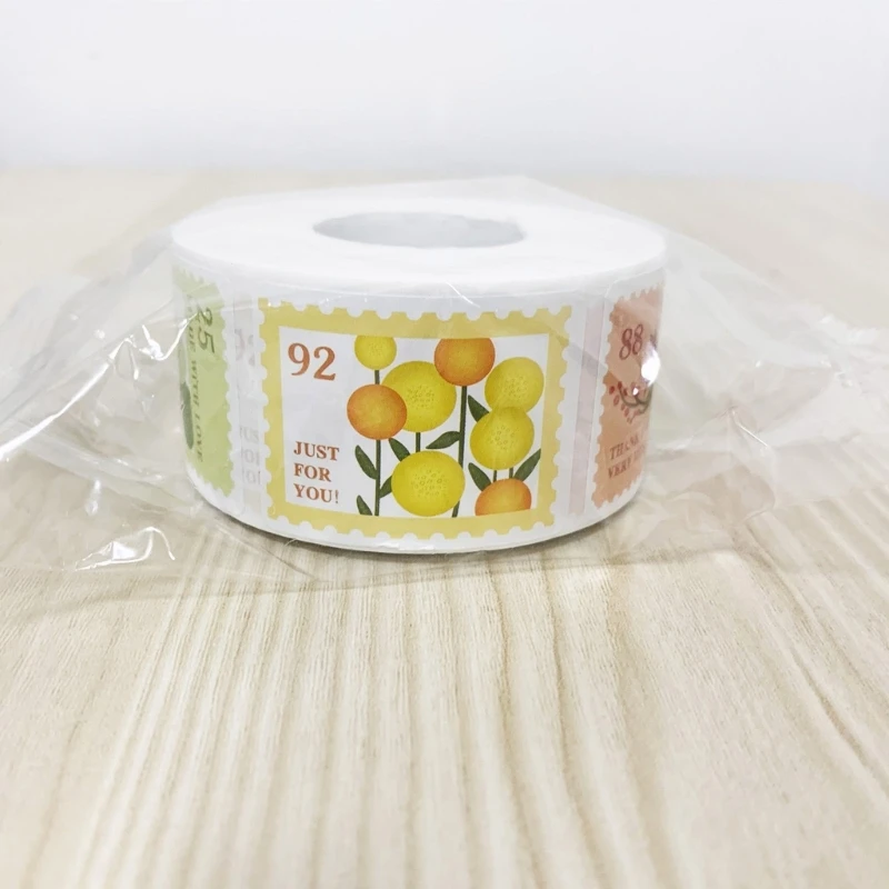 1 Roll Self-Adhesive Sticker Retro Flower Label Sticker Present Sticker Jar Label Sticker DropShipping