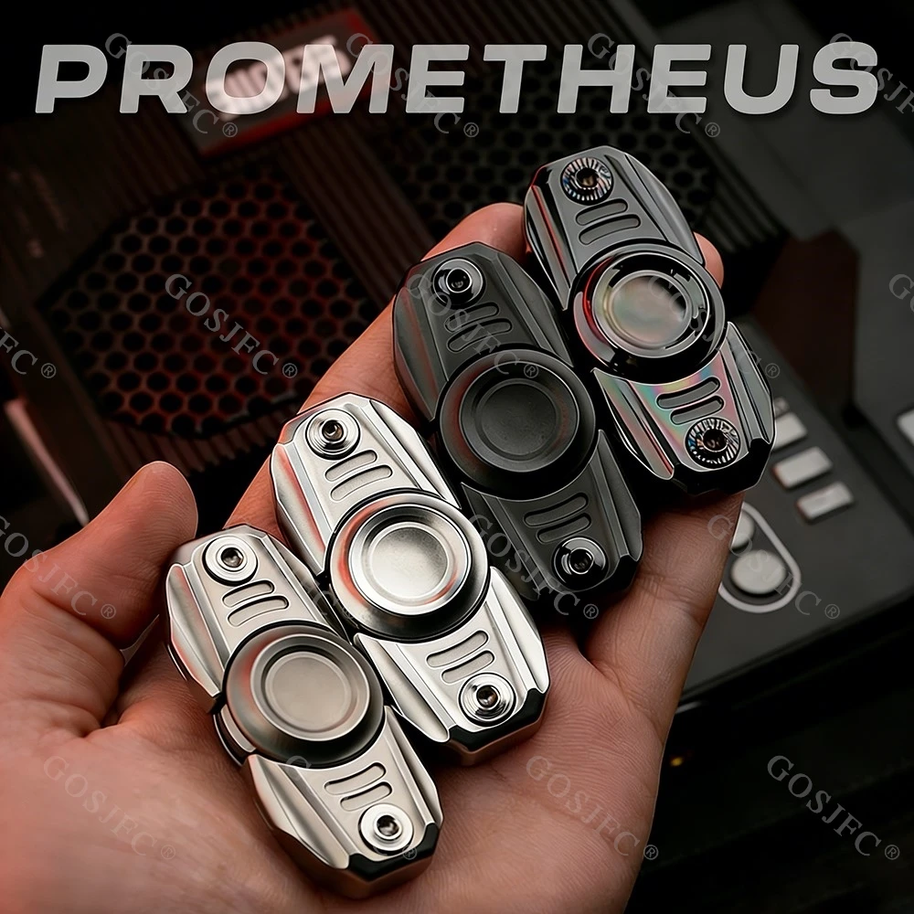 GMEDC PROMETHEUS شوكة ضبط تململ سبينر اثنين من أوراق افتتاح درع الدوران دفع المنزلق الكبار التصاميم الأصلية المفتوحة مسمار الدوران