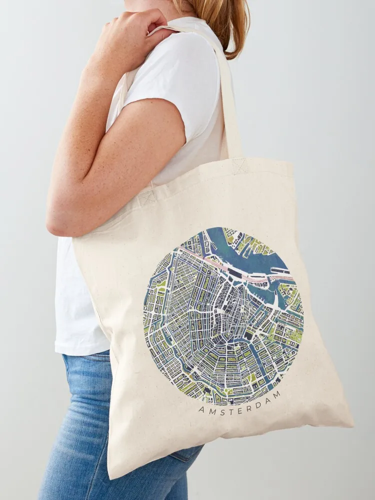 

Map of Amsterdam. Blue Tote Bag canvas bags sac pour femme tote bag university canvas tote
