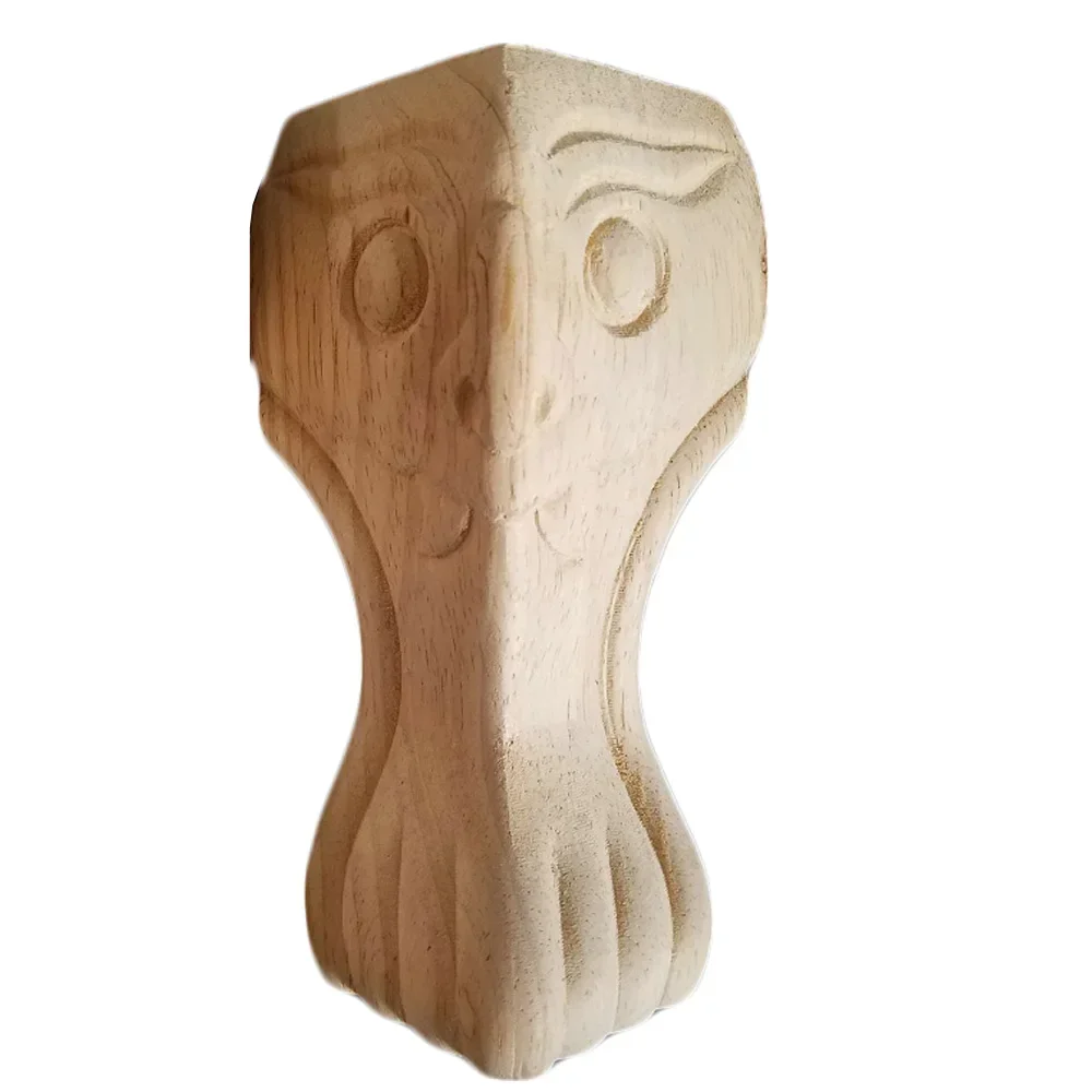 1PC 15cm Carved Solid Wood T Bed Sofa Tea Table Feet European Furniture TV Cabinets Woodcarving Rose Feet Figurine Mini Crossbow