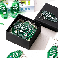 12pcs Charming Acrylic Keychain Set Green Goose Keychain Decor Backpack Decoration Silly Goose Key Decorative Chain Goose Club