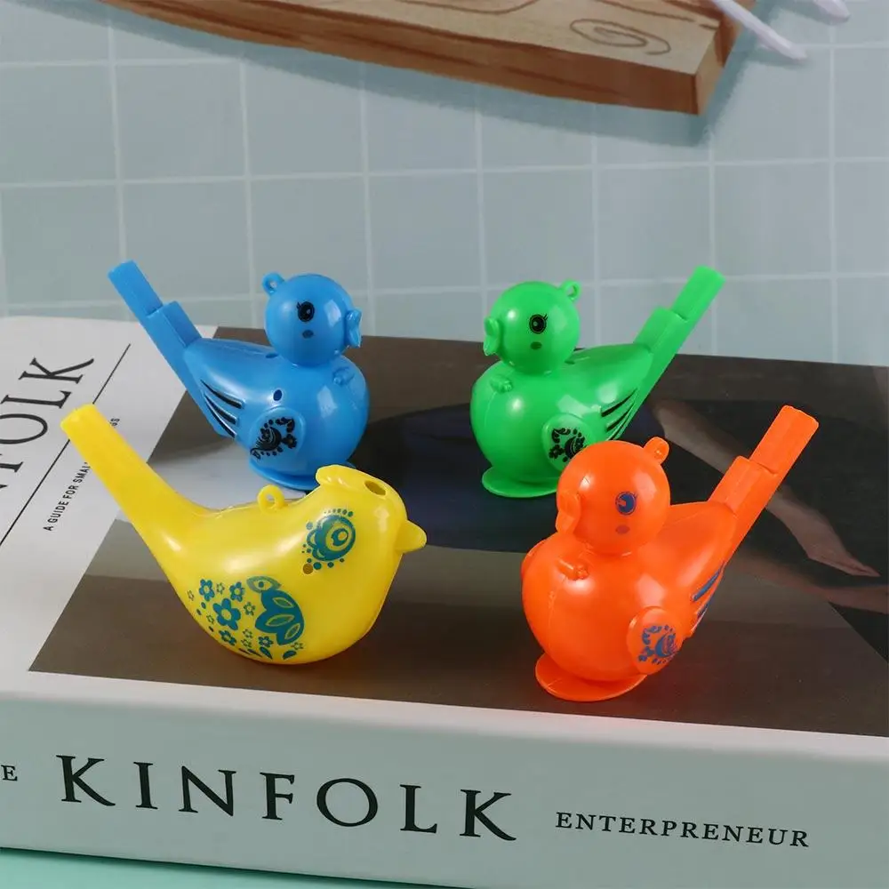 5PCS Outdoor Sports Funny Water Bird Whistle Drawing Colored Party Whistles Plastic Random Musical Early Learning