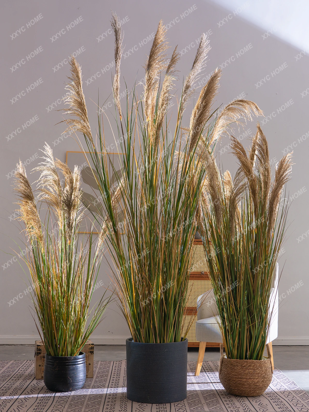 Dried Flower Dried Natural Reed Grass Simulation Fake Flower and Greenery Fake Trees Decoration Landscape Decoration