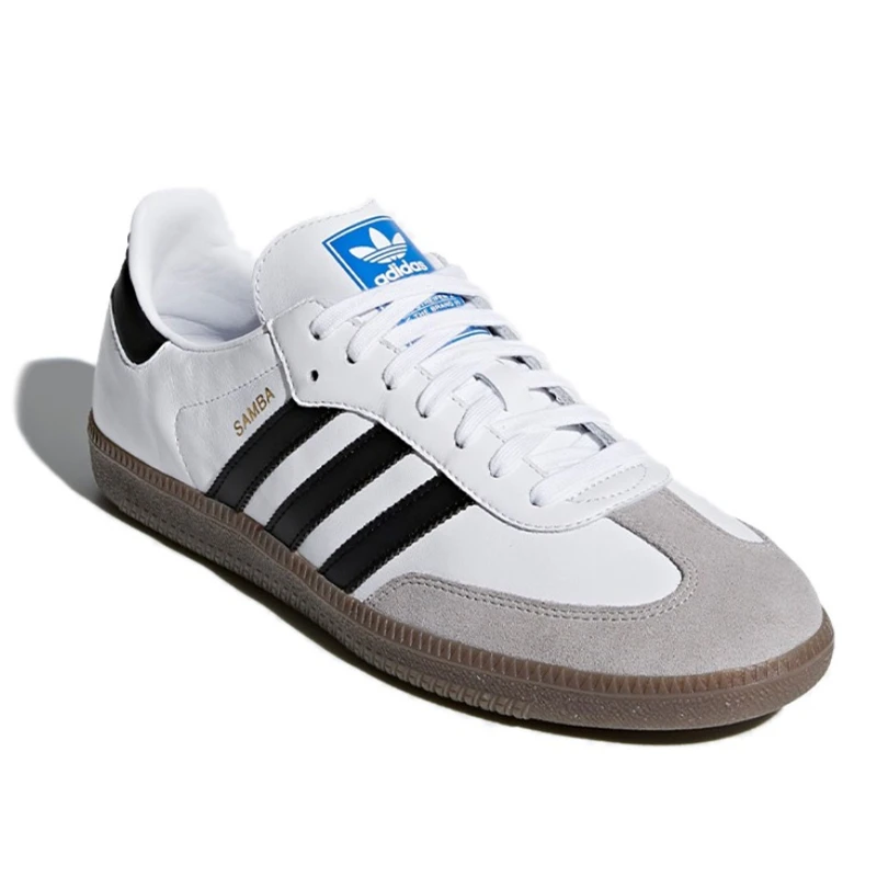 Chaussures de sport plates en cuir souple pour hommes et femmes, baskets de skateboard, confortables, décontractées, adidas Samba, Pays de Galles,