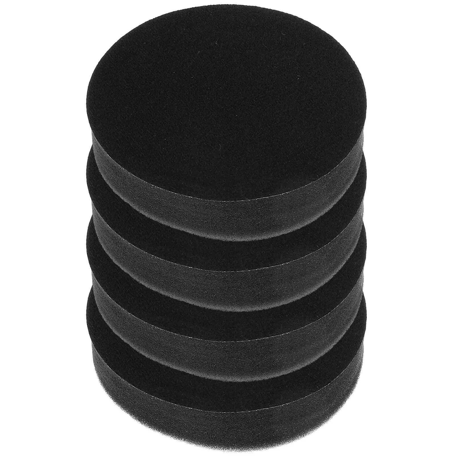 4 pcs 5 Inch Black Sponge Polishing Pads for Car Waxing Buffing Finish Excellent Performance Easy Install Sturdy Practical
