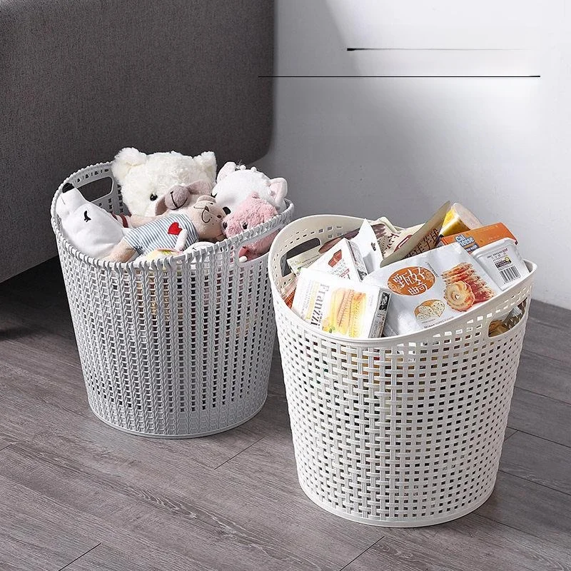 nordic-style-plastic-laundry-basket-dirty-clothes-hamper-storage-basket-for-bathroom-bedroom-sports-scene-pure-color-design
