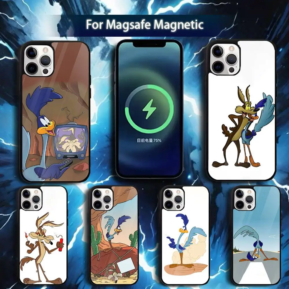 حافظة هاتف RoadA RunnerS Willy CoyoteD لهاتف iPhone 17,16,15,14,13,12,11,Pro,Max,Plus,Mini,Magsafe,حافظة شحن لاسلكية مغناطيسية #1