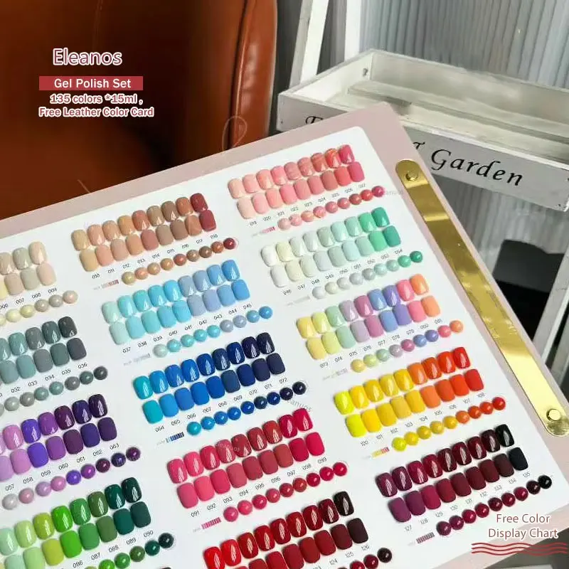 Eleanuos 135 stks 15 ml Nagelgel Set Met Kleurenkaart Voor Nagelsalon Groothandel UV Nagellak Lak 15 ML Manicure Gel Polish Kit