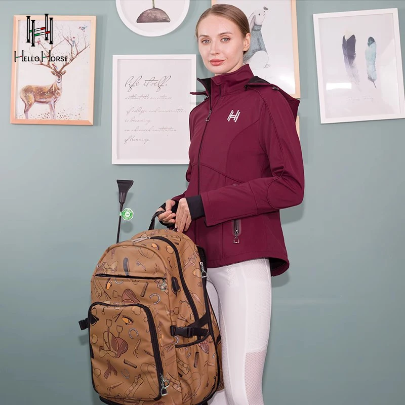 Hello Horse Italian Backpack Knight Bag Equestrian Bag Large Capacity Equestrian Equipment Waterproof Large Capacity Knight Bag
