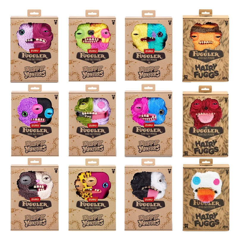 

ORIGINAL Fugglers Ugly Monsters Hairy Fuggs Misfit Monsters Plush Doll Funny SIR BELCH MUNCH MUNCH Black Fuggler Christmas Toys